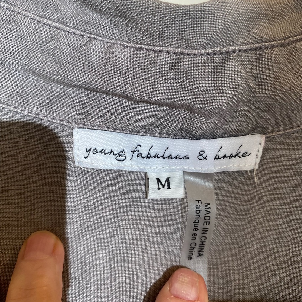 Young Fabulous & Broke gray romper NWOT - Picture 4 of 9